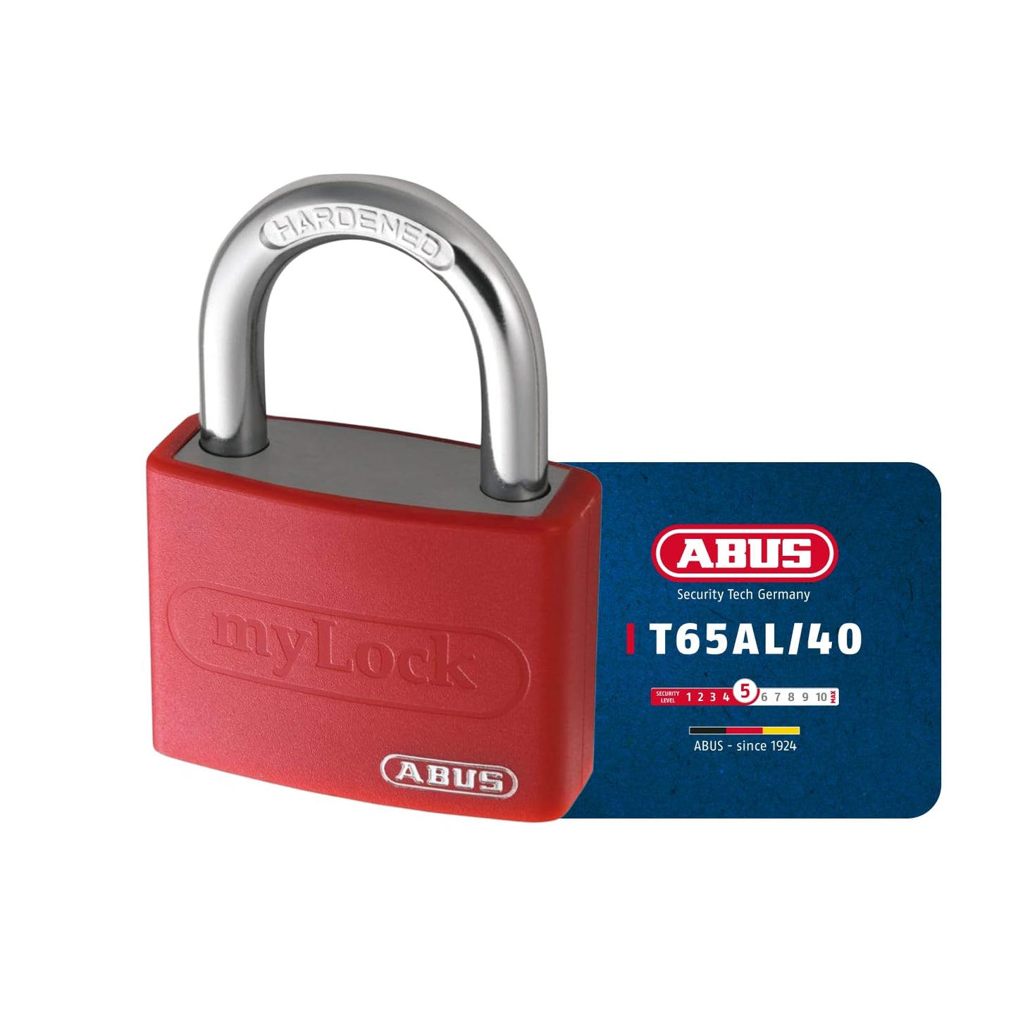 MyLock Vorhangschloss T65AL/40, Verschiedenschliessend Rot