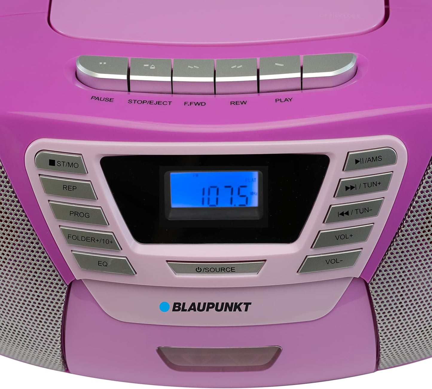 Tragbarer Kinder CD-Player mit Kassettenfach, Flieder