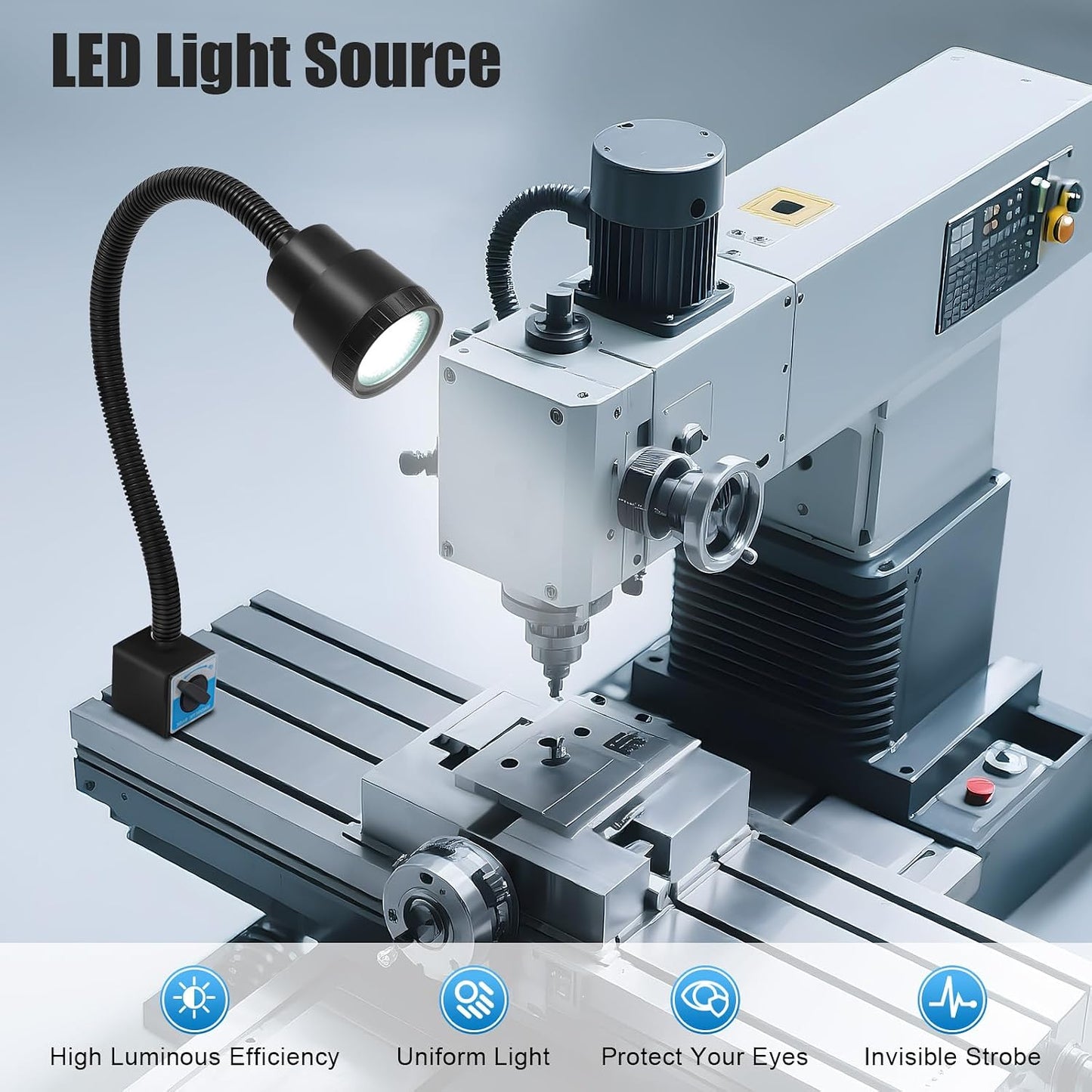 Magnet LED Maschinenleuchte mit Schwanenhals