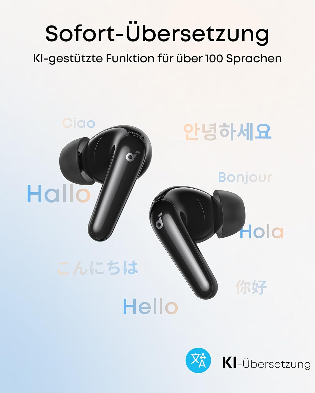 P31i Noise Cancelling Bluetooth-Kopfhörer, Schwarz