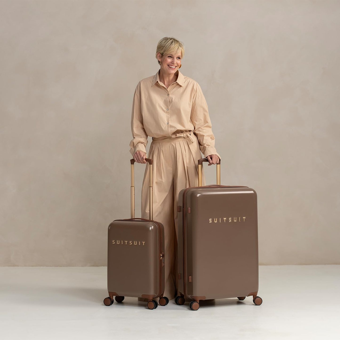 2-teiliges Kofferset Fab Seventies, Duo Set Cocoa Brown