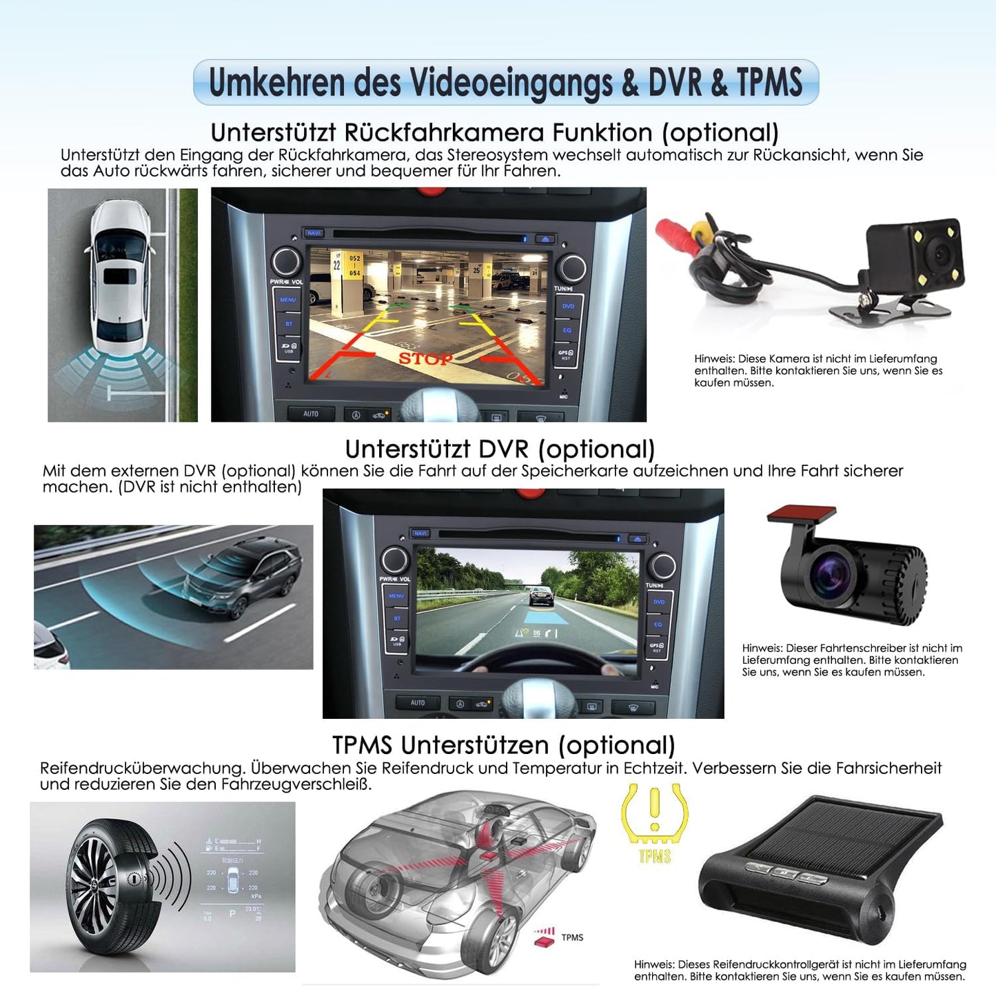2 Din Autoradio DVD Player mit GPS Navigation, DE-OBT7681B