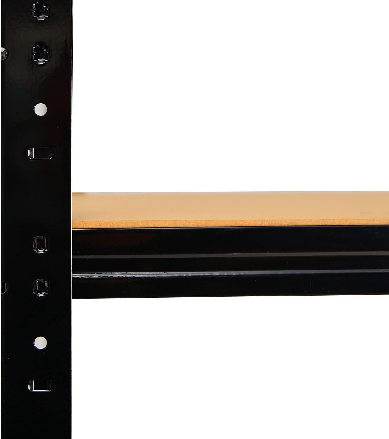 Black Serie Schwerlastregal mit 4 Böden, 175kg Tragkraft pro Boden, H: 180cm / B: 50cm / T: 50cm