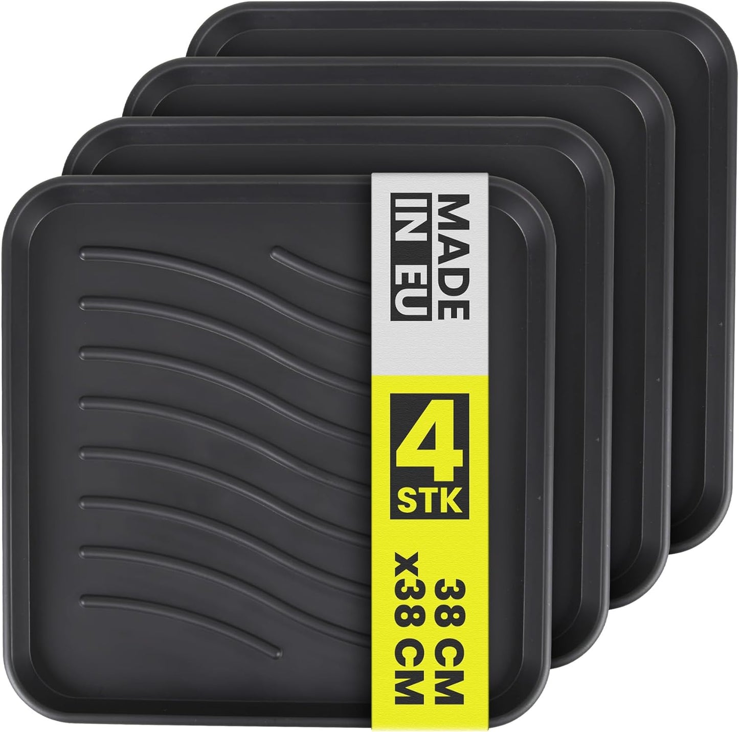 4-teiliges Schuhabtropfschalen-Set, 38x38cm ( 4er Pack )
