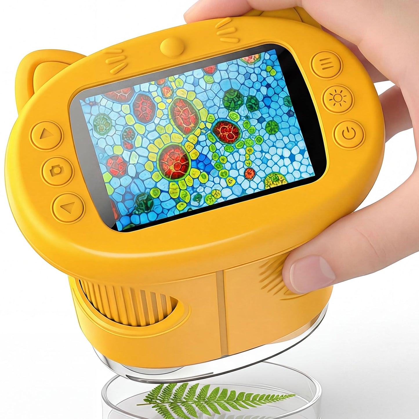 Digitales 4K Taschenmikroskop mit Display und 1000X Vergrösserung, Orange