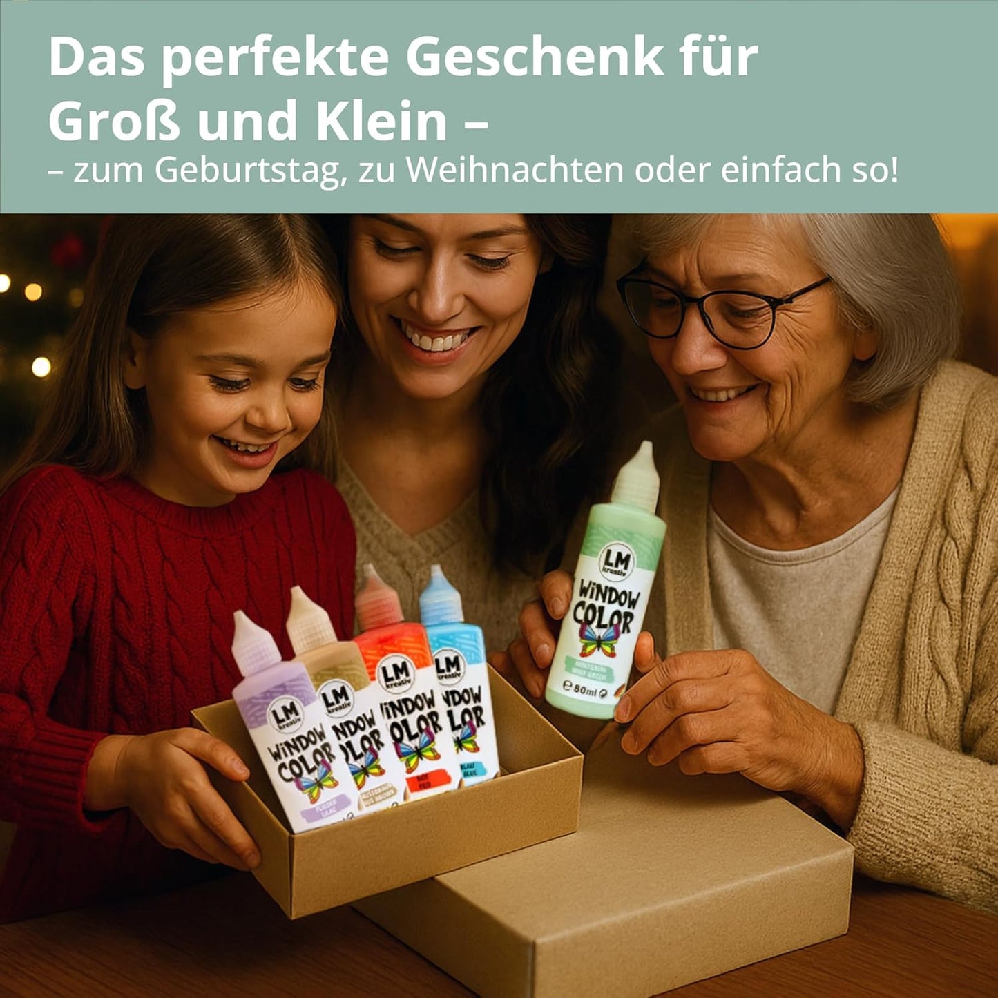 Window Color Set mit 17 Farben und Malvorlagen