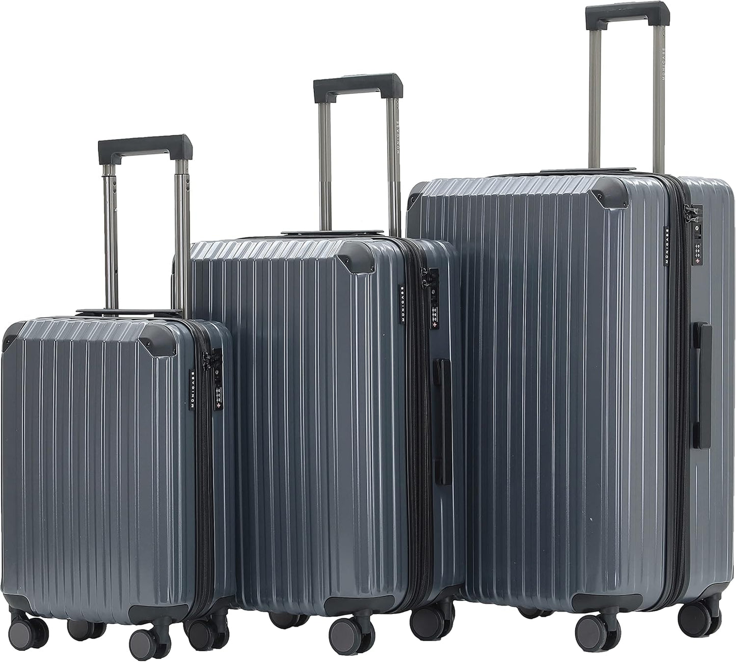 3-teiliges Reisekoffer-Set, Grey 3tlg. Kofferset