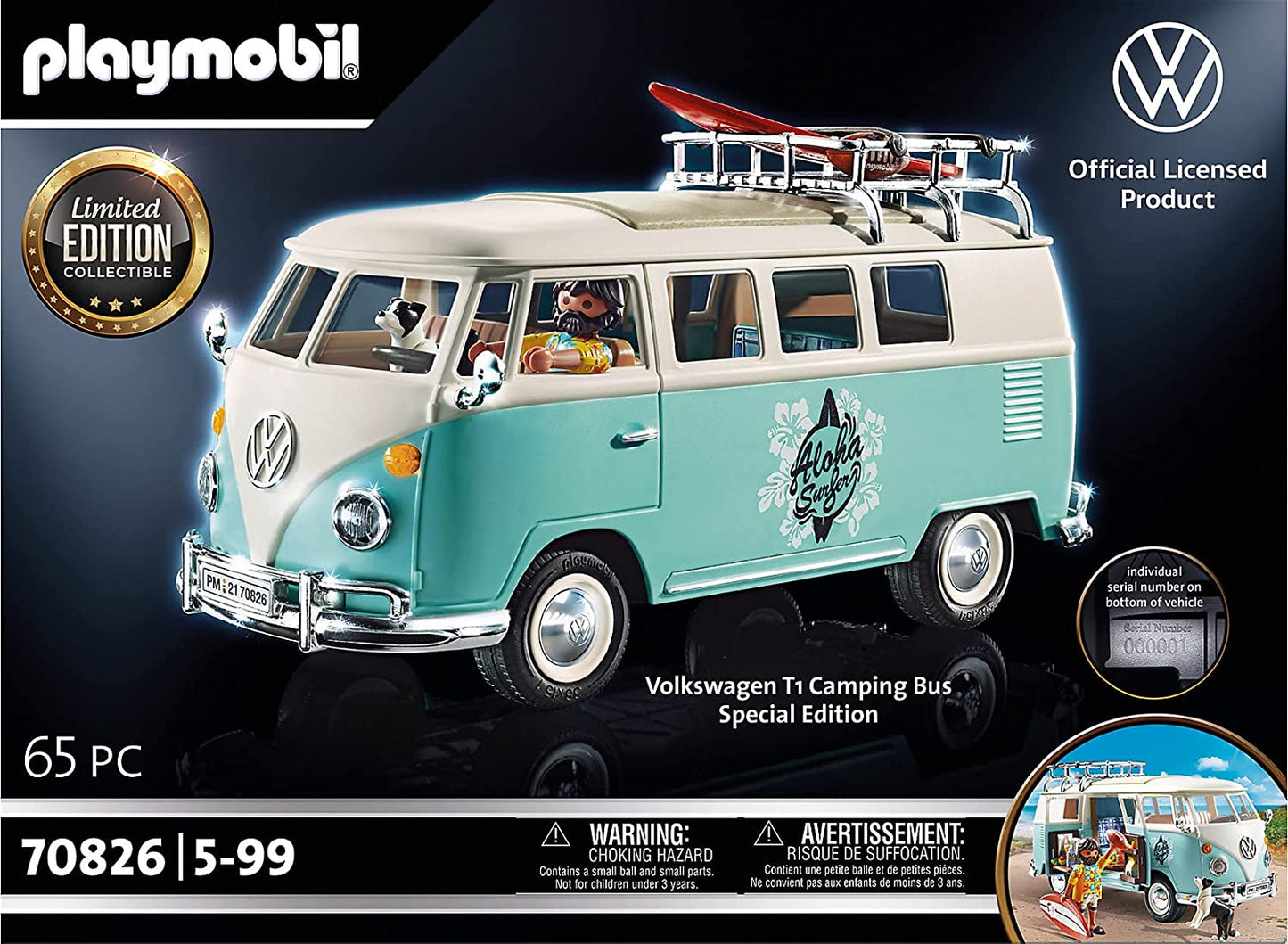 70826 Classic Cars Volkswagen T1 Camping Bus - Special Edition, Konstruktionsspielzeug, T1 Bus - Special Edition Einzeln