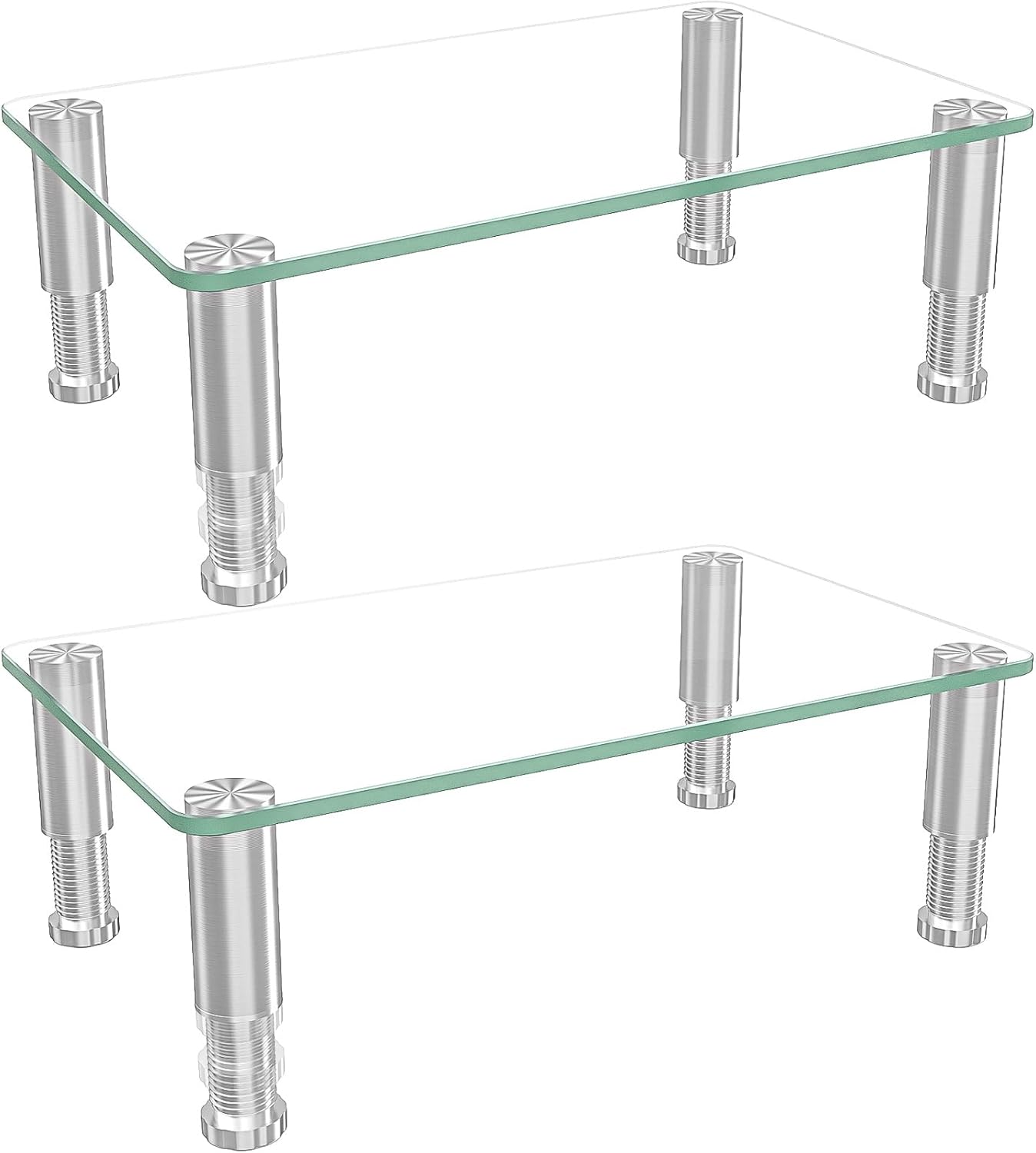 Höhenverstellbarer Monitor-Ständer aus Glas, M