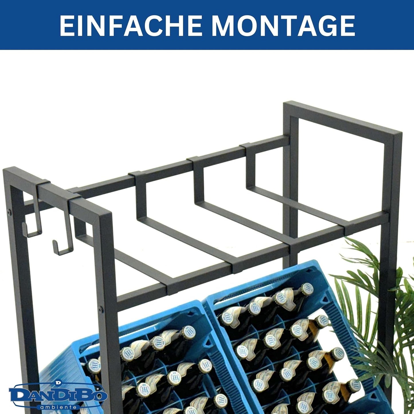 Getränkekistenregal für 4 Kisten