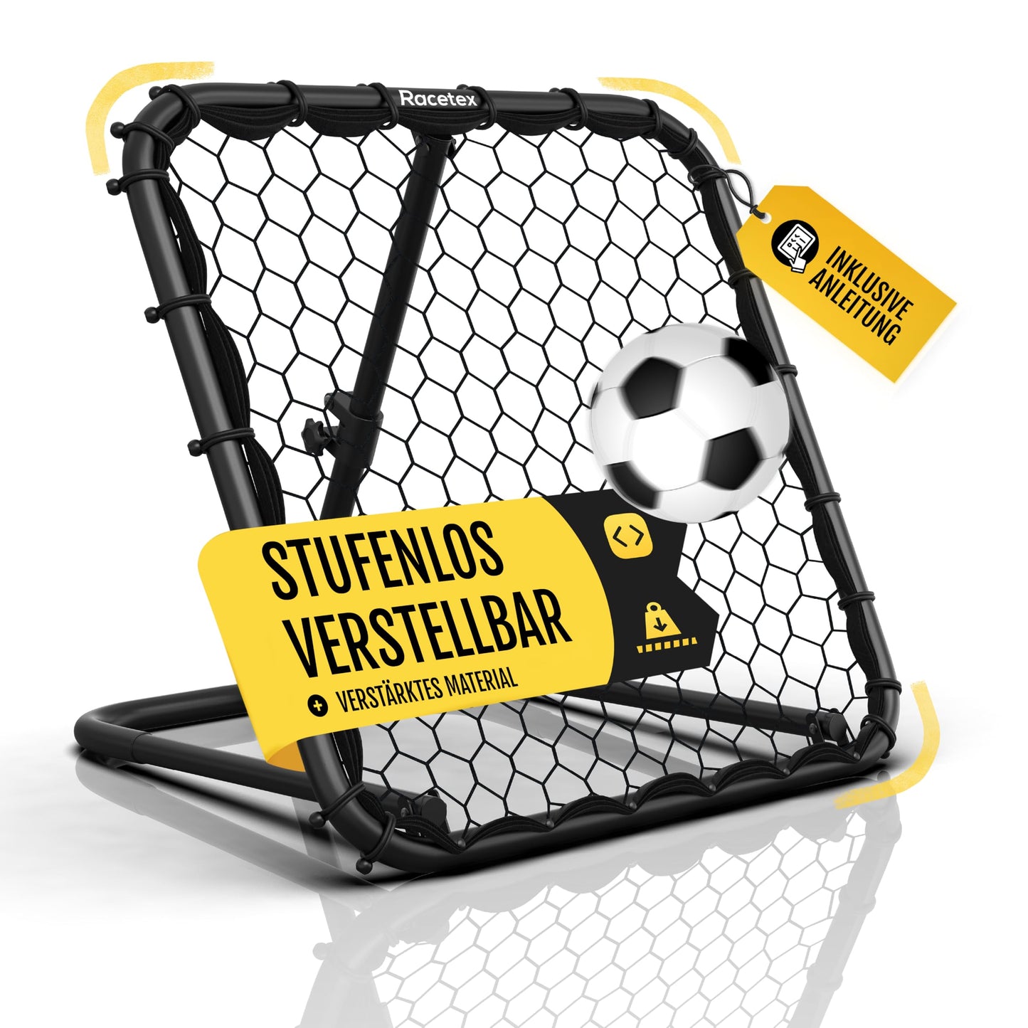 Fussball Rebounder, Edelstahl