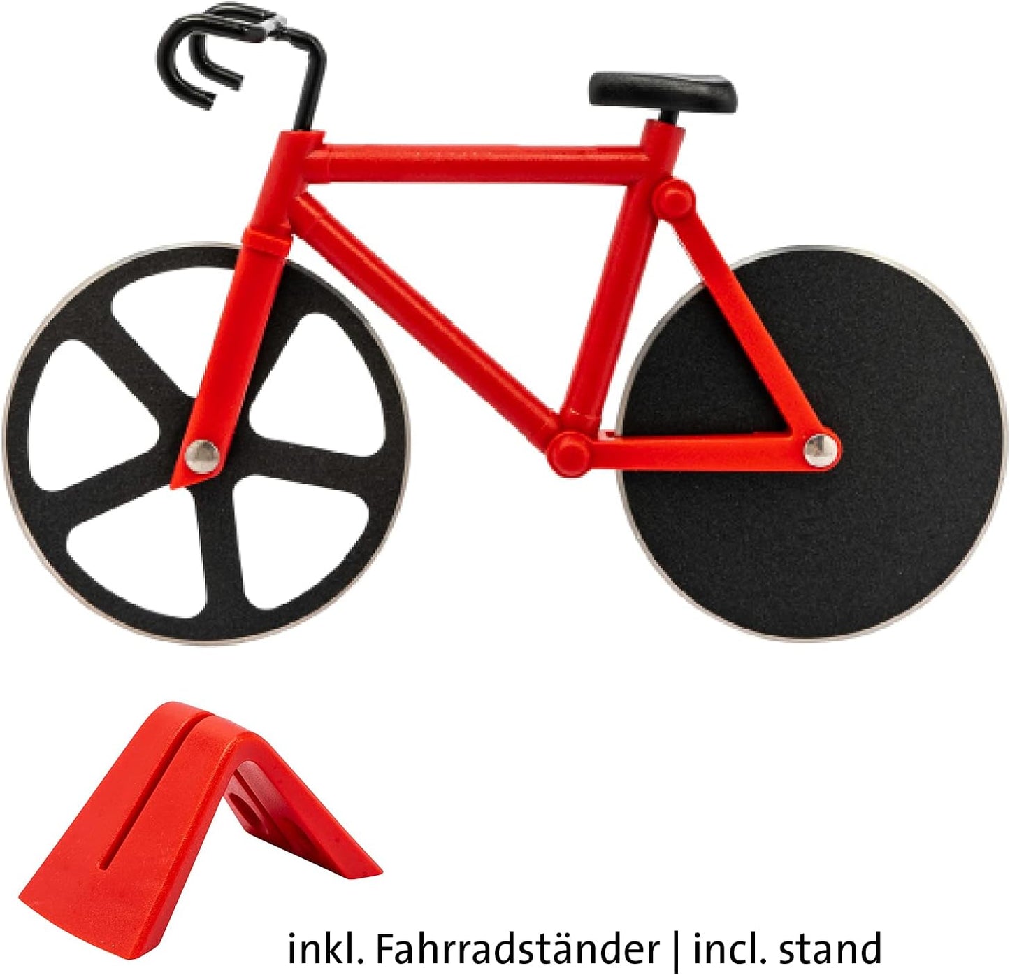 Fahrradkoffer mit Pizzaschneider-Fahrrad, Mit Pizzafahrrad