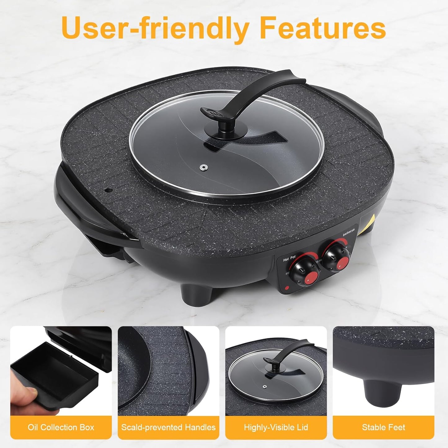 2in1 Grill-Hotpot-Kombination