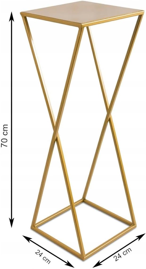 Geometrischer Blumenständer, Gold 70 cm