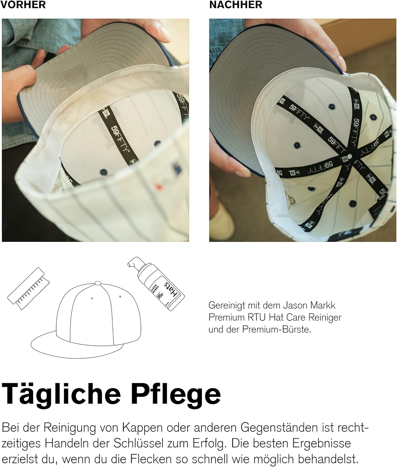 Hut-Pflegeset mit Schaumreiniger und Bürste, Hut-Pflegeset