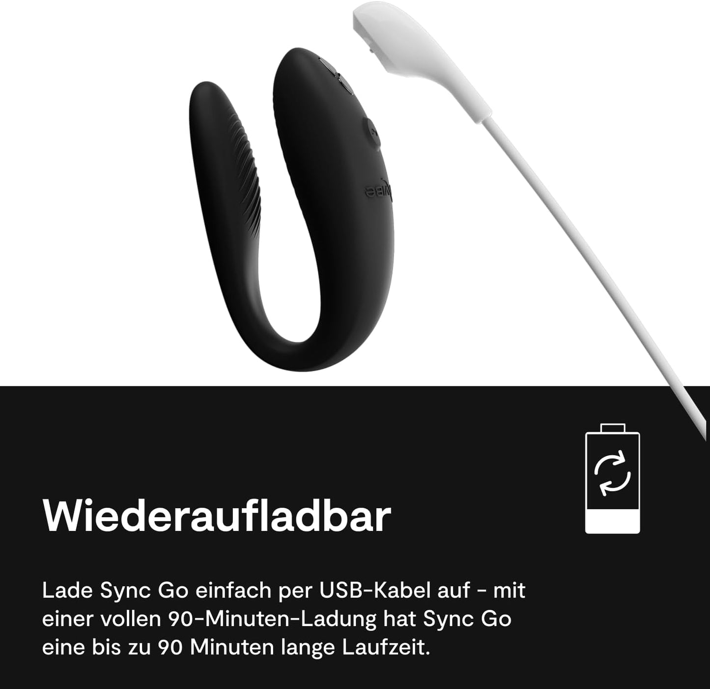 Sync Go Vibrator für Paare, Travel Edition, Black