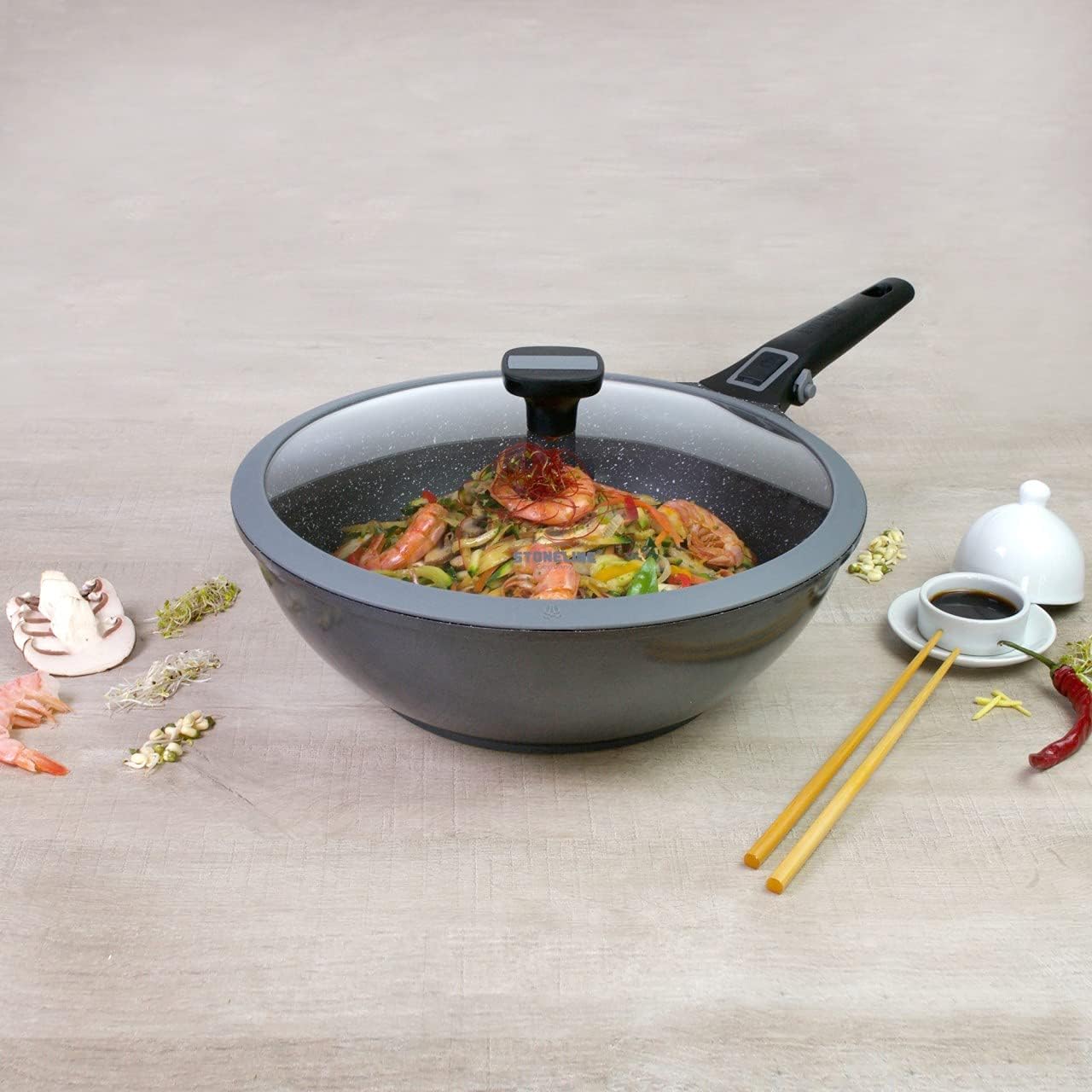 Imagination Plus Wok, Wok 30 cm Anthrazit