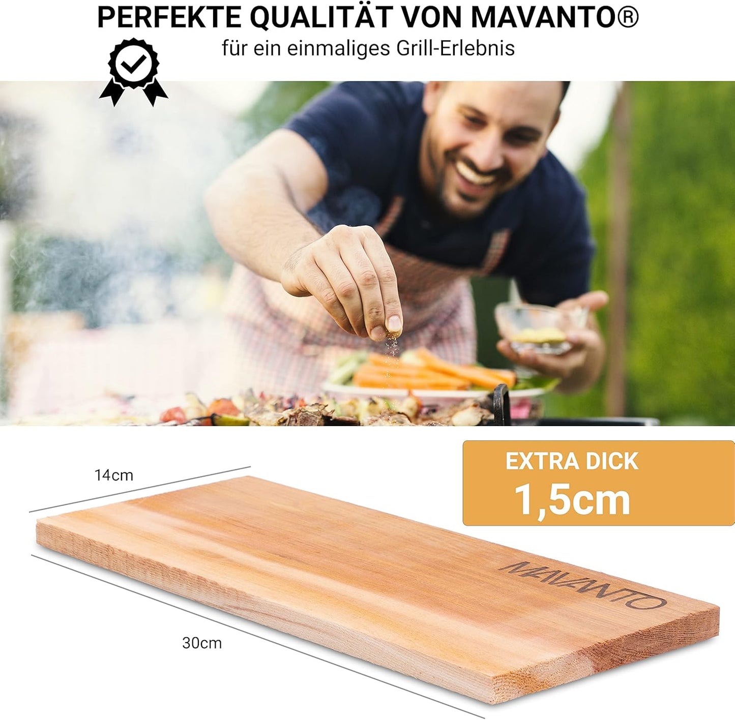 6-teiliges XXL Räucherbretter-Set aus Zedernholz, 6er Set