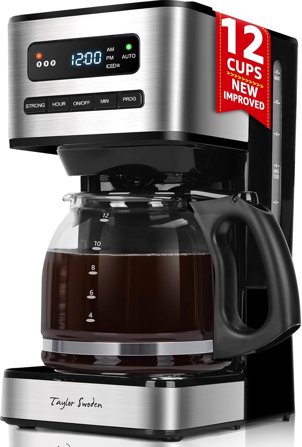 ‎JH-CM03 Filterkaffeemaschine mit Timer und Eiskaffee-Funktion