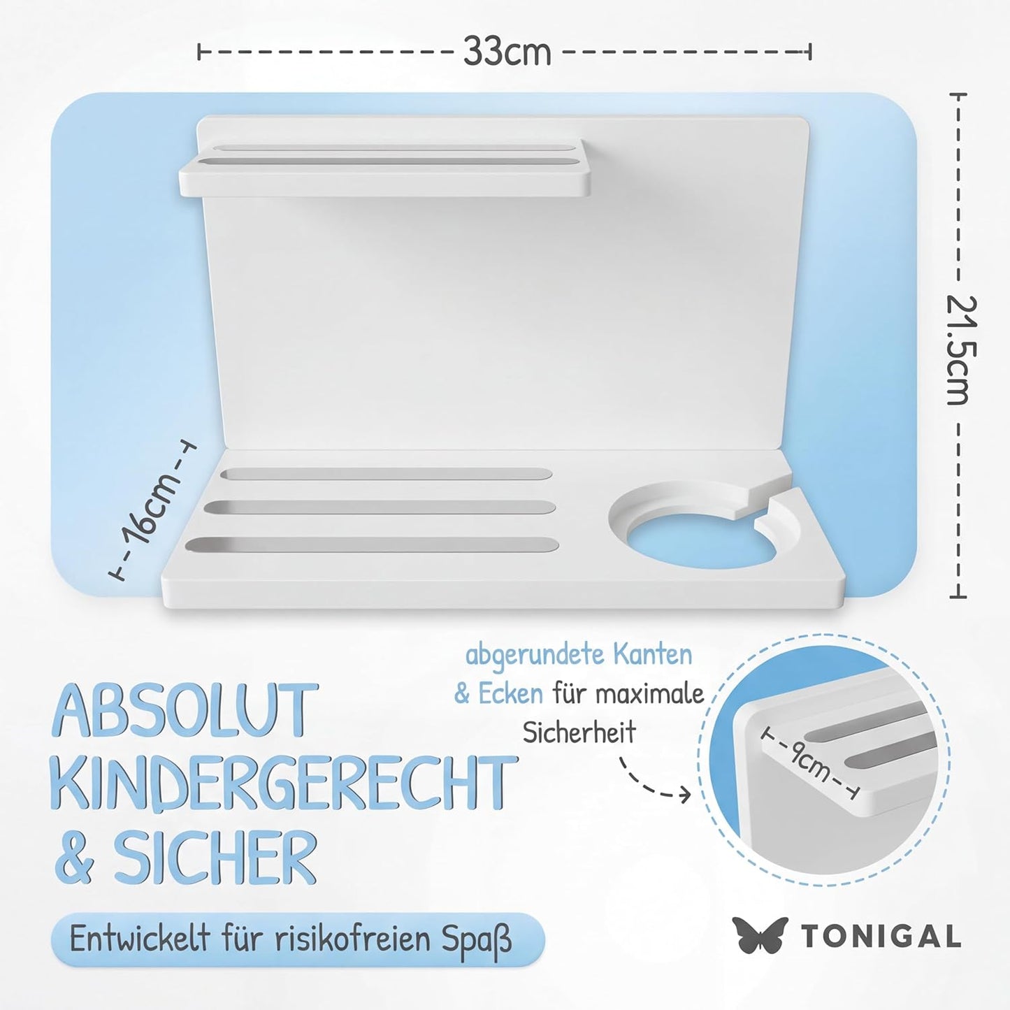 Tonie Regal für bis zu 40 Figuren & Toniebox, Weiss