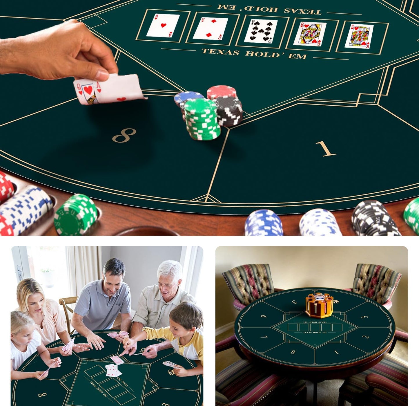 Runde Pokermatte (faltbar, 6-8 Personen), 80*80-yuantuan1 80cm x 80cm x 2mm