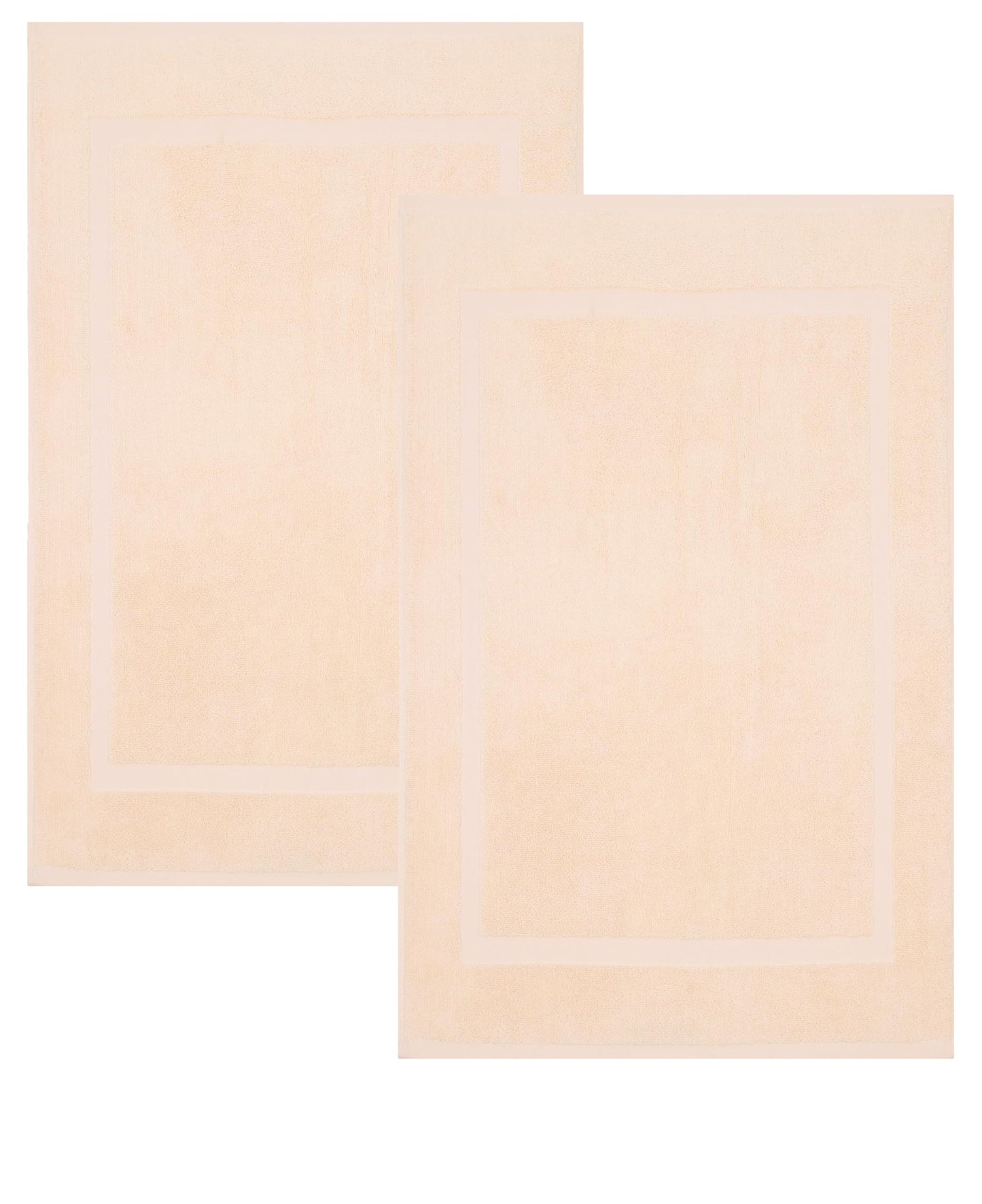2er-Set Badematten, 50x70 cm, 2x Badvorleger Beige