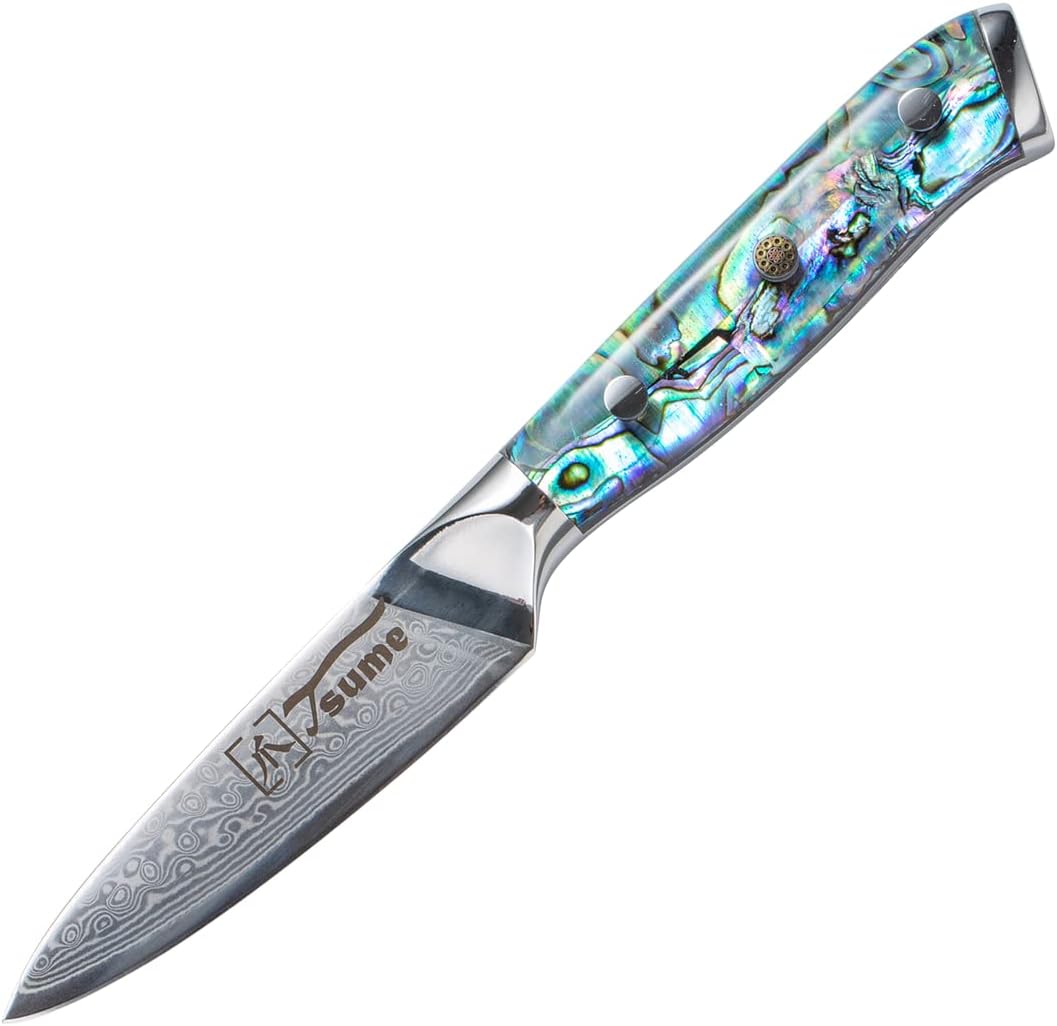 Schälmesser mit Perlmuttgriff, Schälmesser 9cm