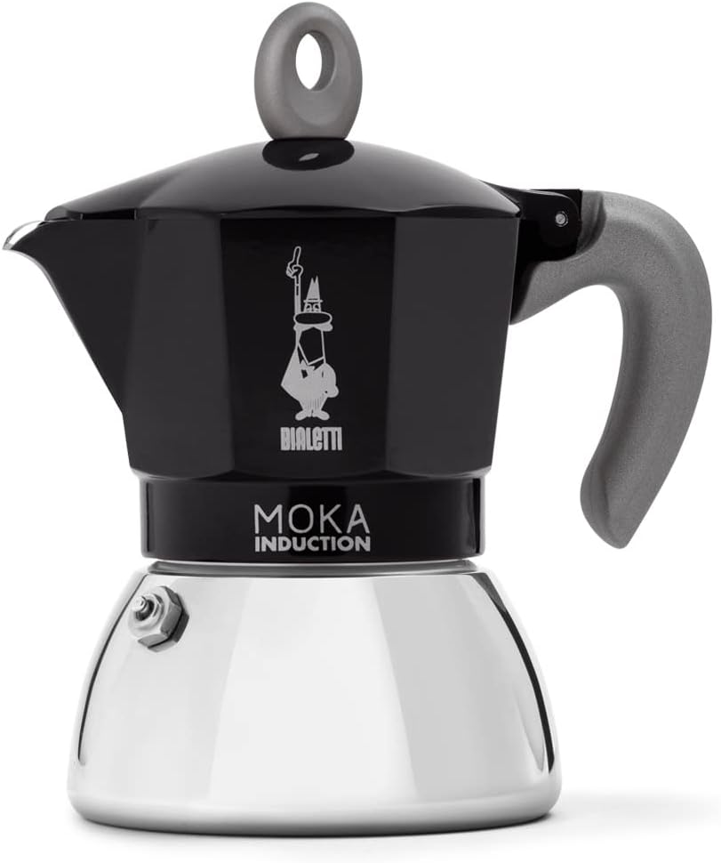 Espressokocher Moka Induktion, 4 Tassen New Moka Induction Schwarz