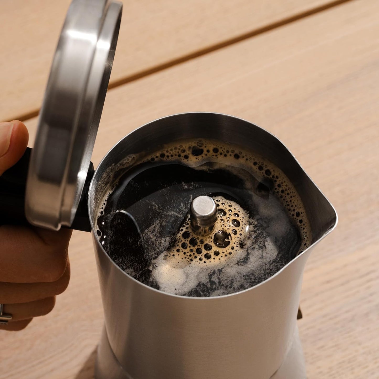Espressokocher mit Milchaufschäumer, 2er Set Espressokocher + Milchaufschäumer