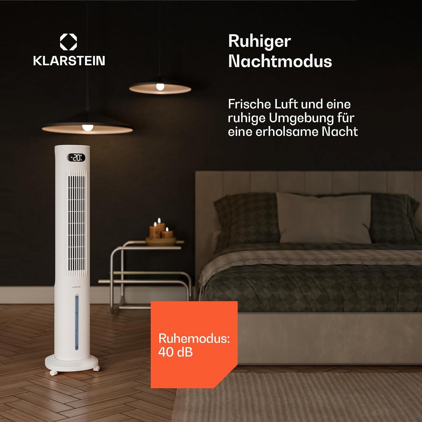 Luftkühler mit Verdunstungskühlung, 5L Tank, App & Fernbedienung, Weiss