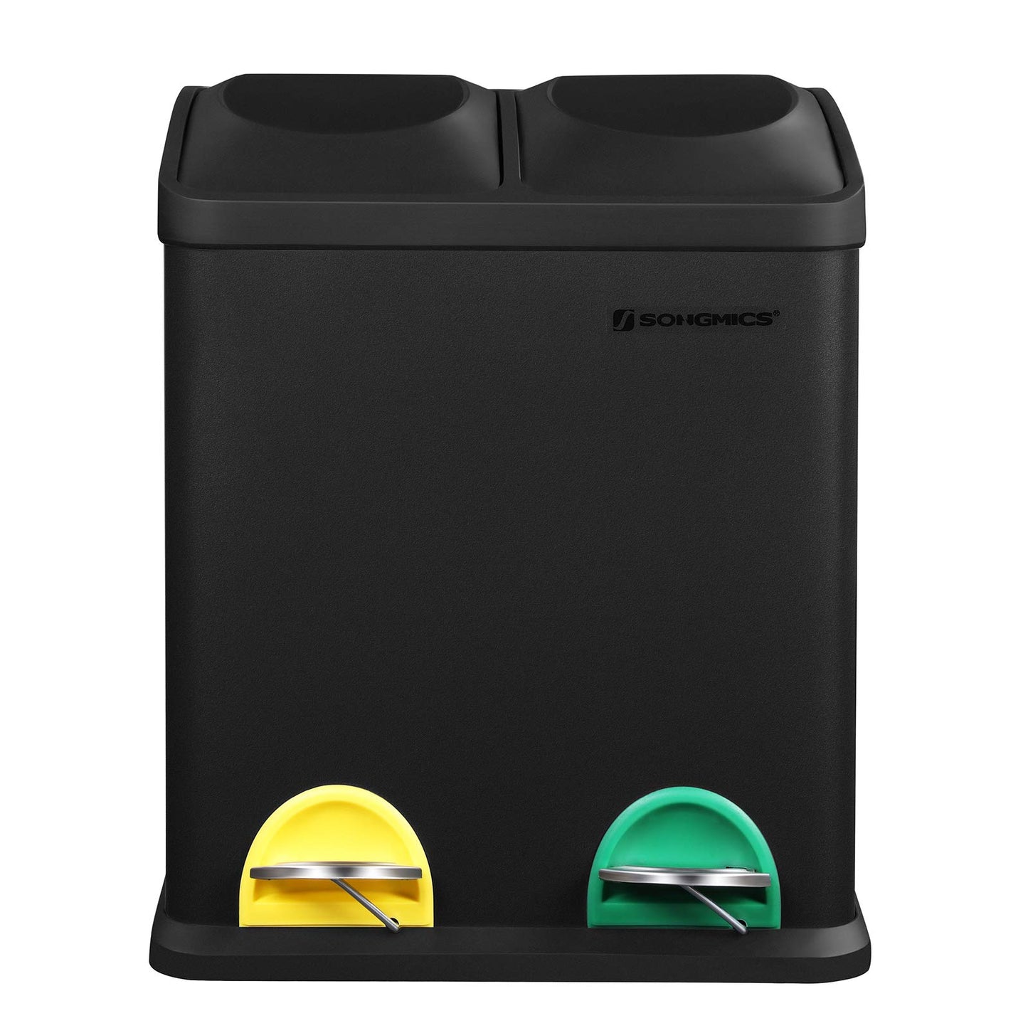 Mülleimer mit Mülltrennsystem, 2 x 15 L schwarz