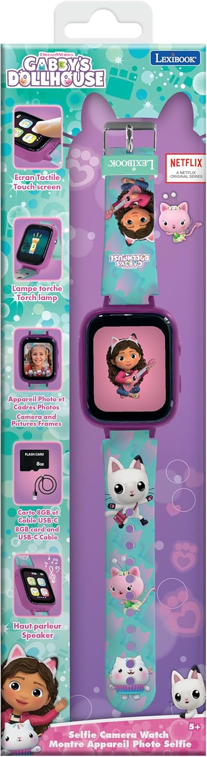 Selfie-Kamera-Uhr mit Touchscreen & MP3-Player, Gabby's Dollhouse