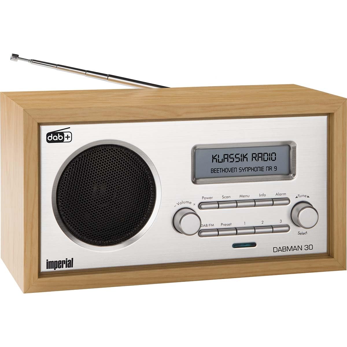 DAB+ Küchenradio mit Aux In, rückseite Braun