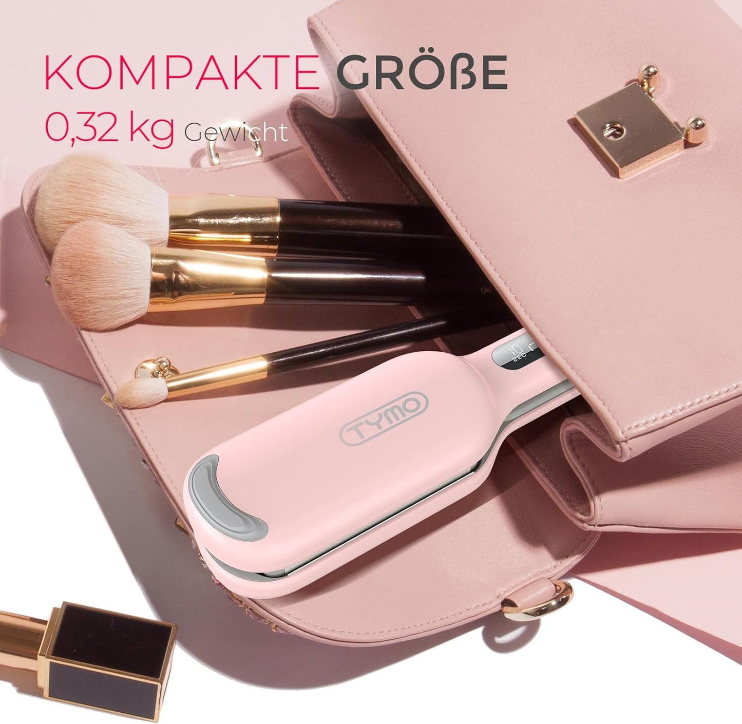 Welleneisen Rovy für Grosse Locken (25mm, 4 Temperaturen), 25mm, Rosa