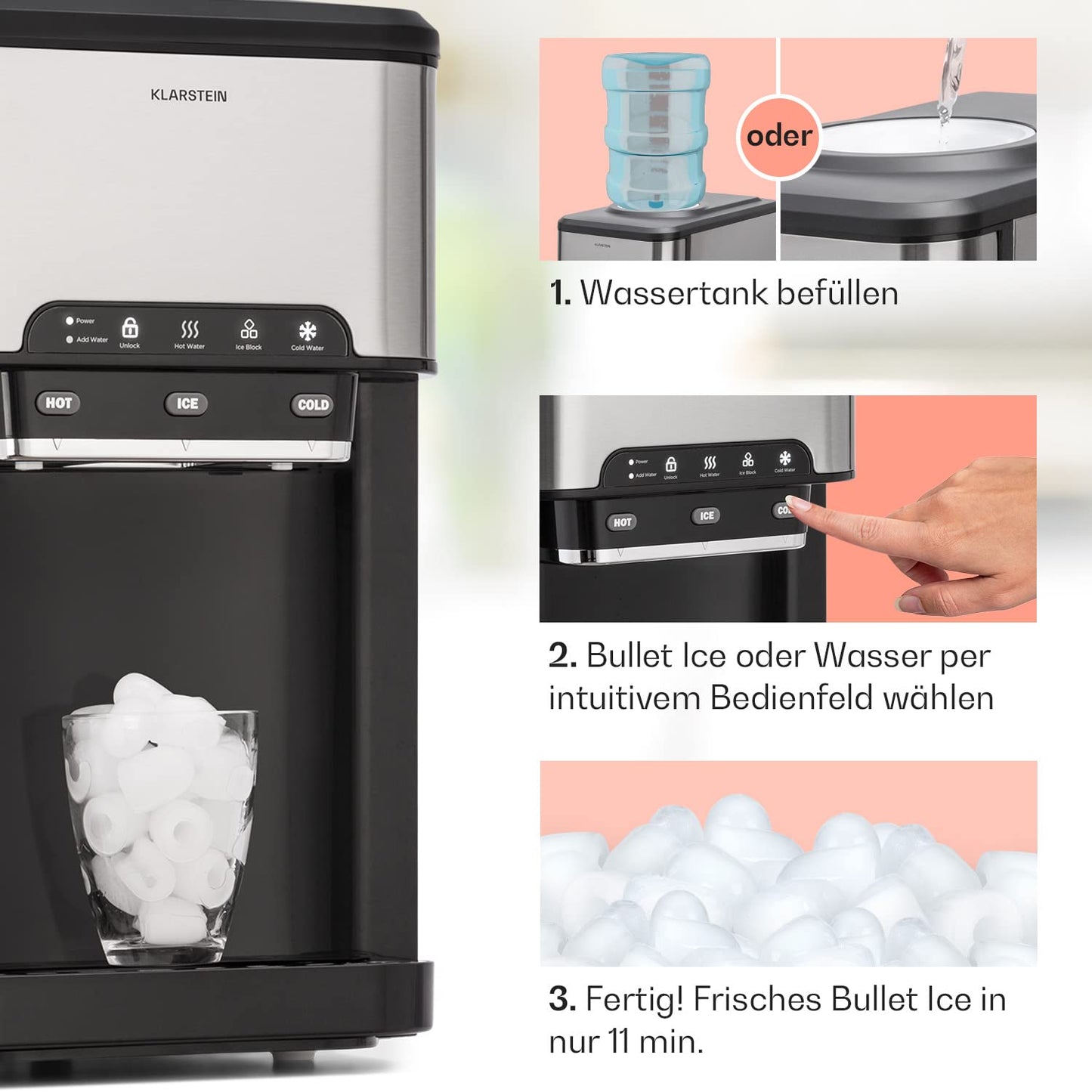 Eiswürfelmaschine, Edelstahl