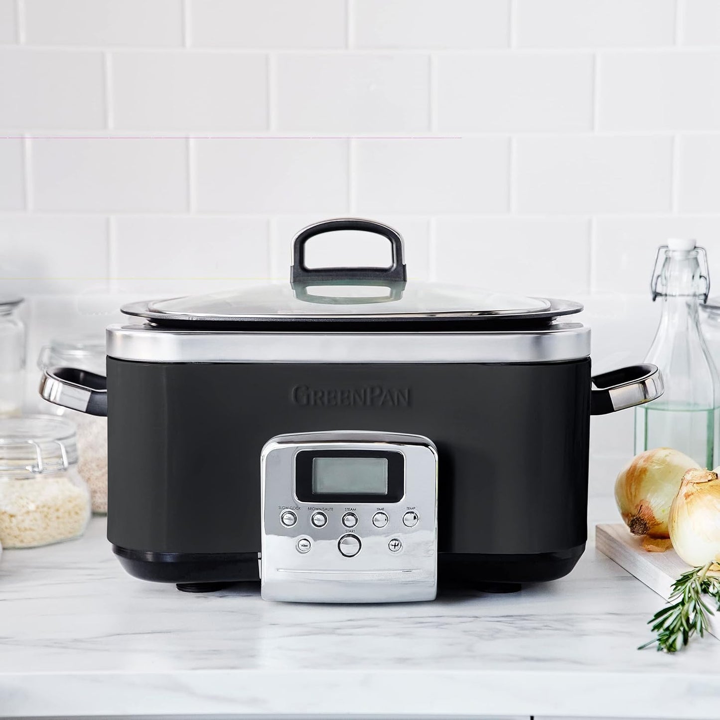 Slow Cooker, Schwarz, 6l Slow Cooker Schwarz