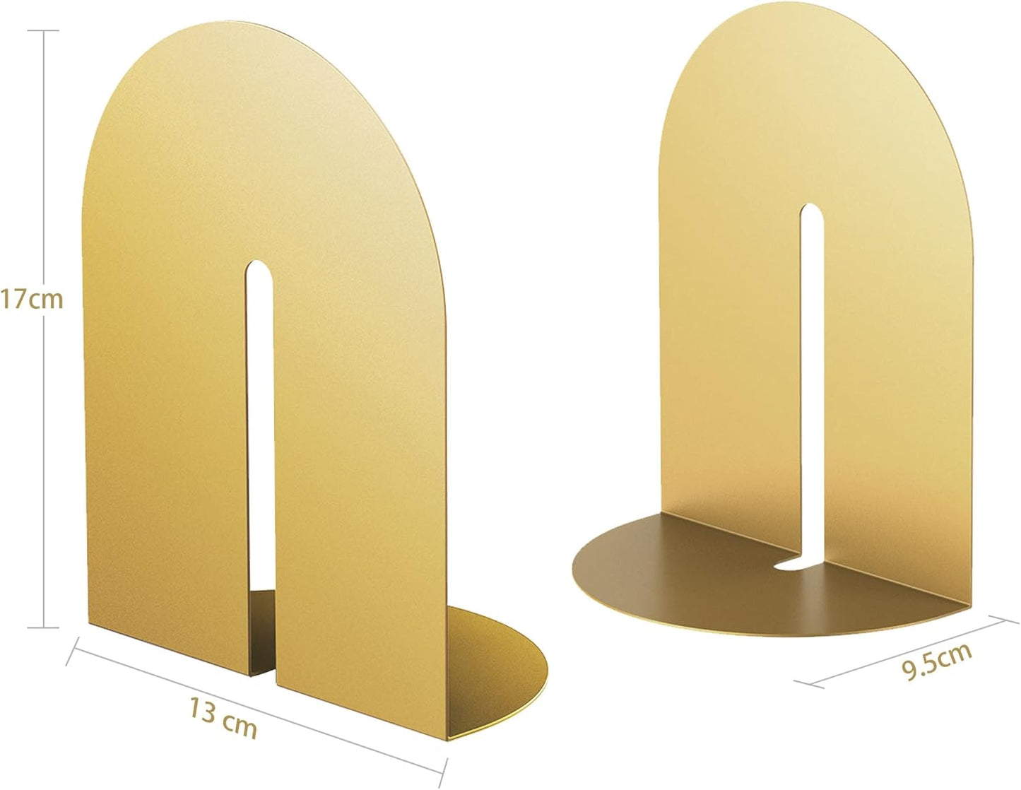 Metall Buchstützen-Set, Gold
