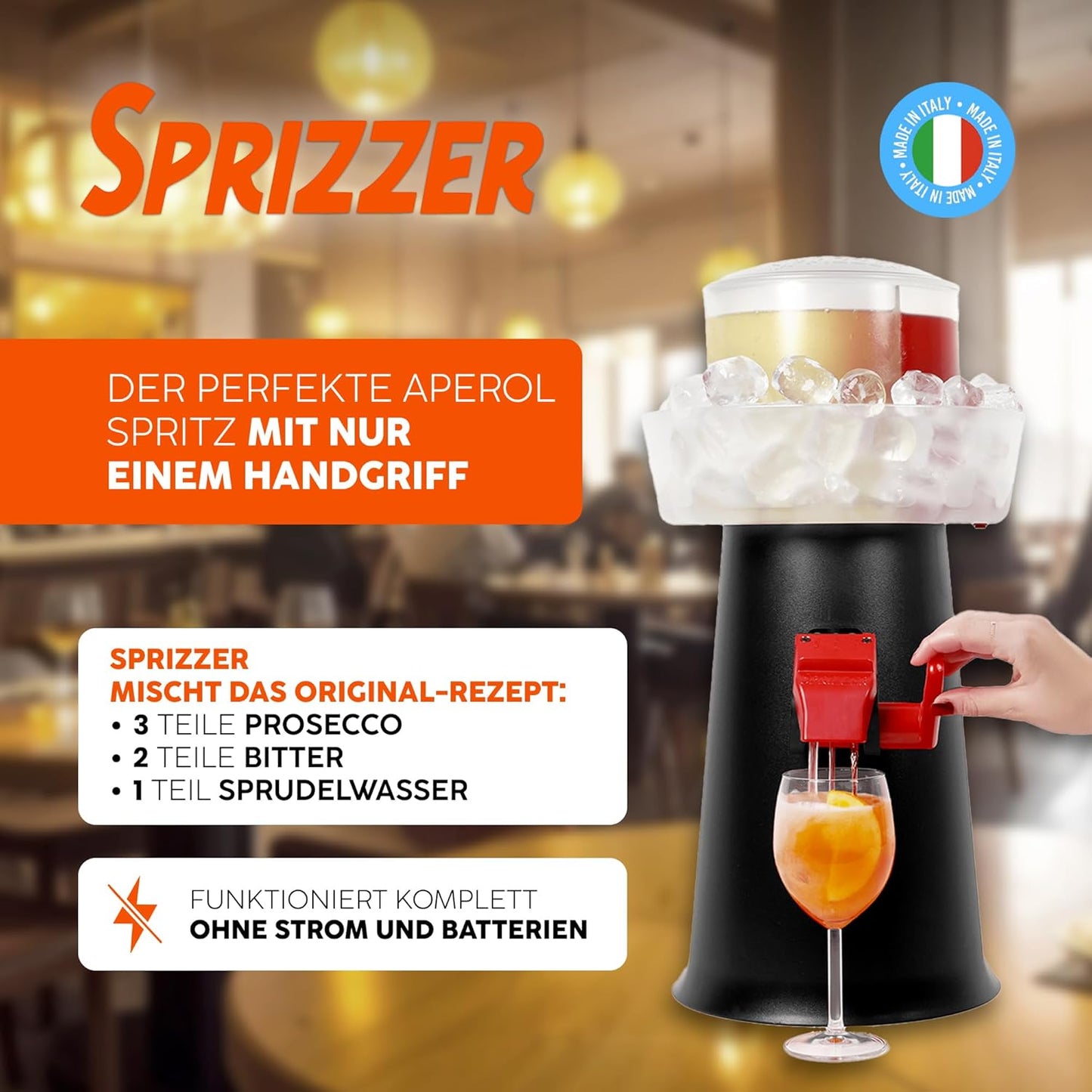 Getränkespender, Schwarz