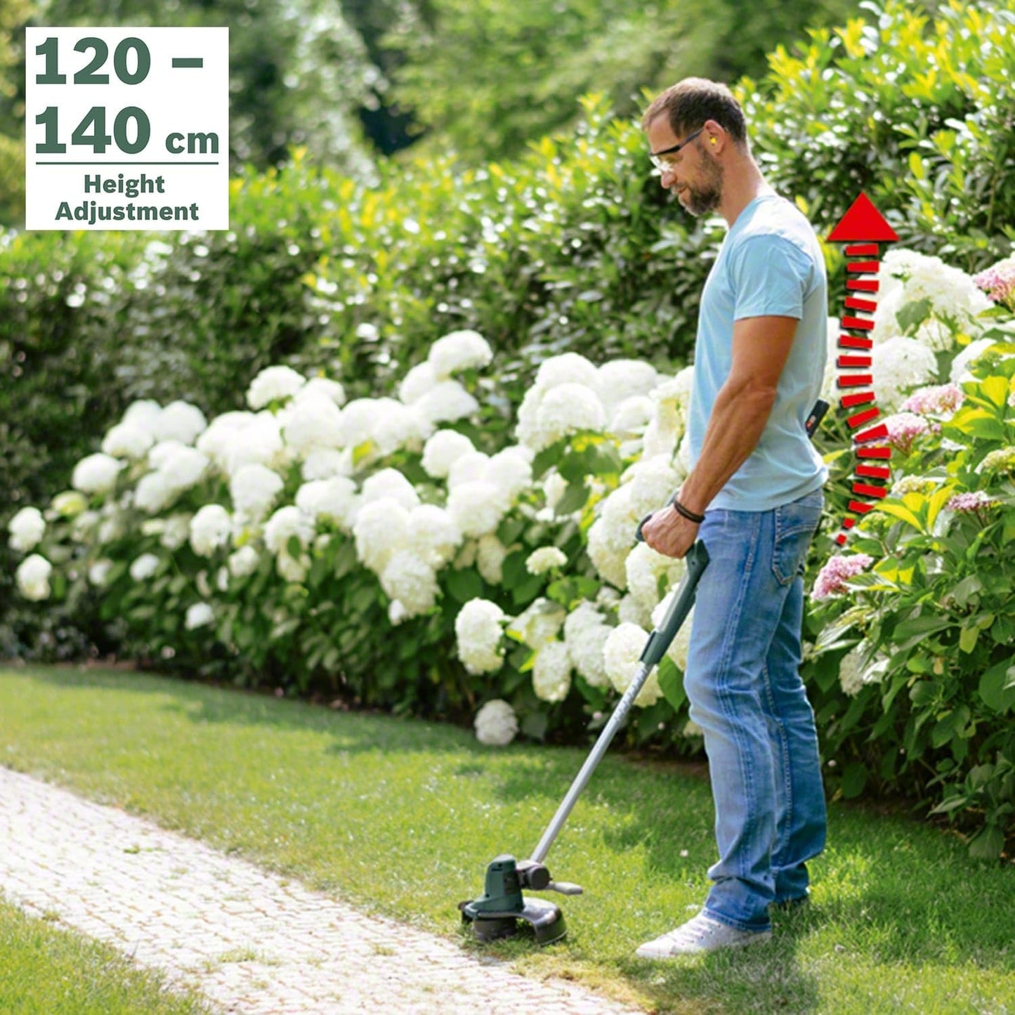 Akku Rasentrimmer UniversalGrassCut 18V-260 (26 cm), Akku Rasentrimmer | 1 Akku, Neues Design | Classic Green