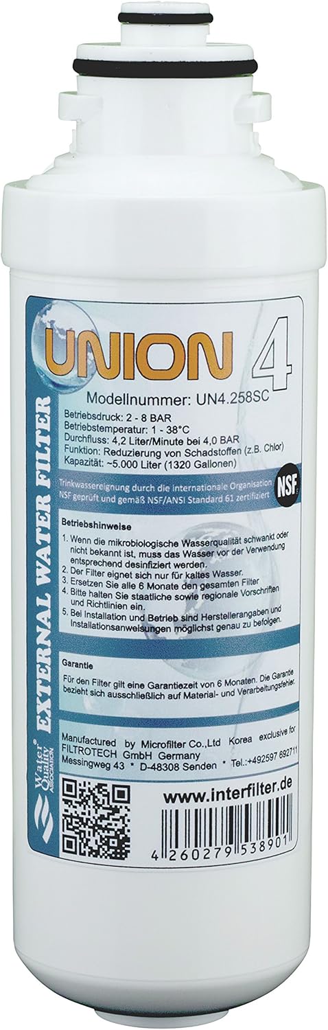 Union 4 Ersatzkartuschen (4er-Pack), 4-er Pack