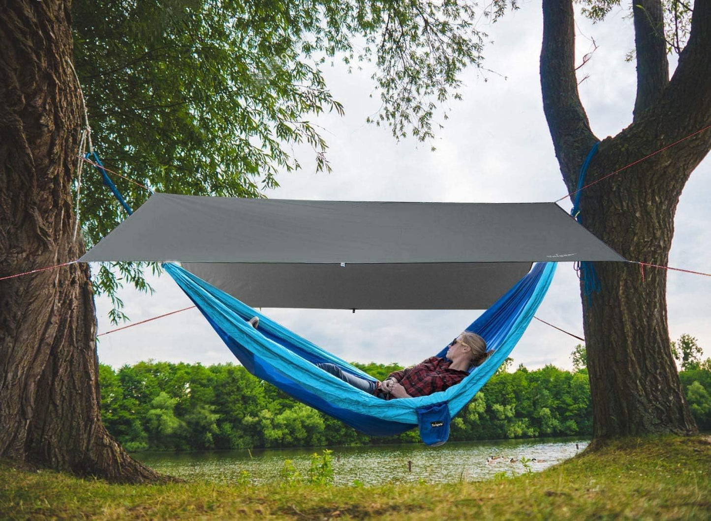 Wasserdichtes Tarp, Grau 4.4x4.4 m