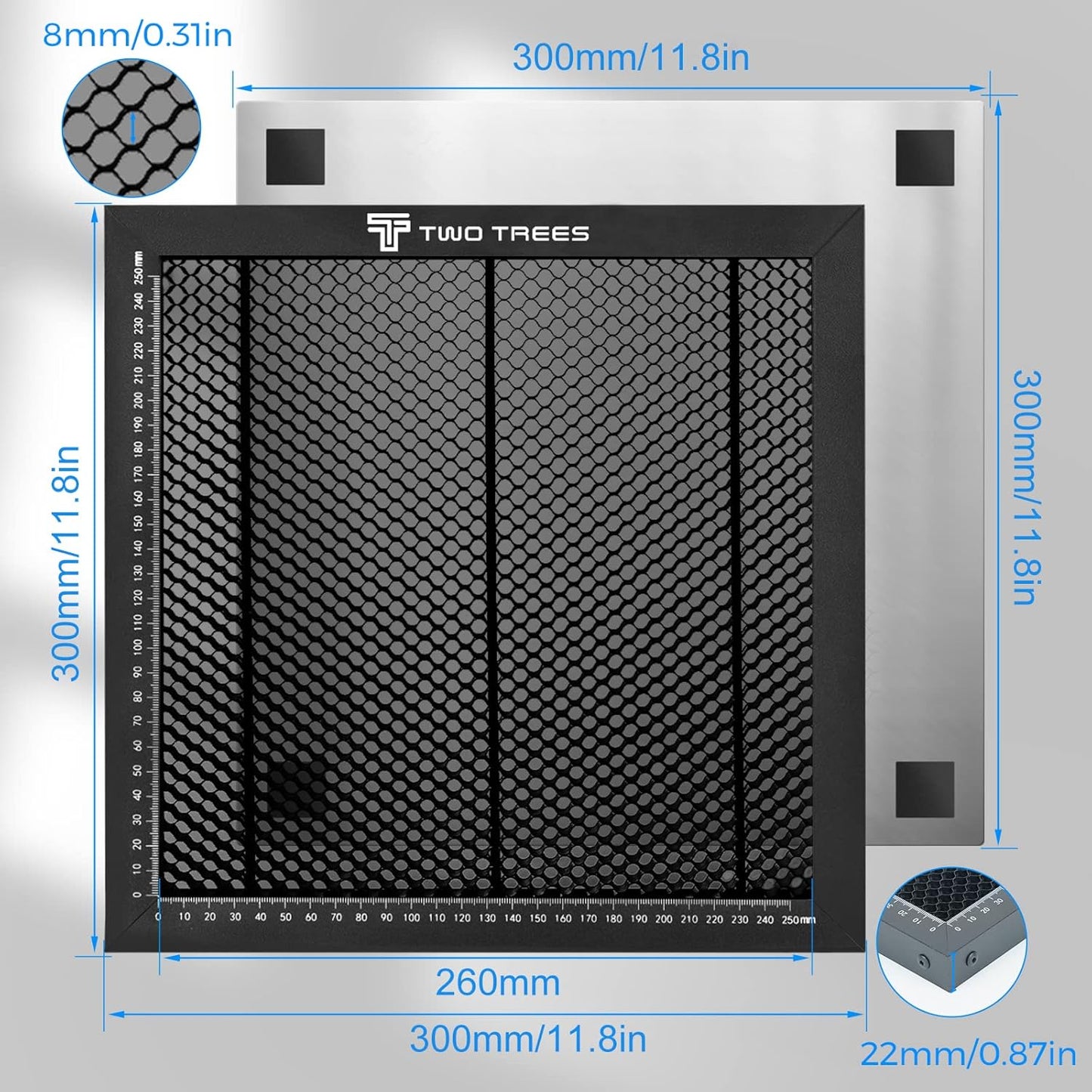 Wabentisch für Lasergravierer (300x300mm), 300x300mm