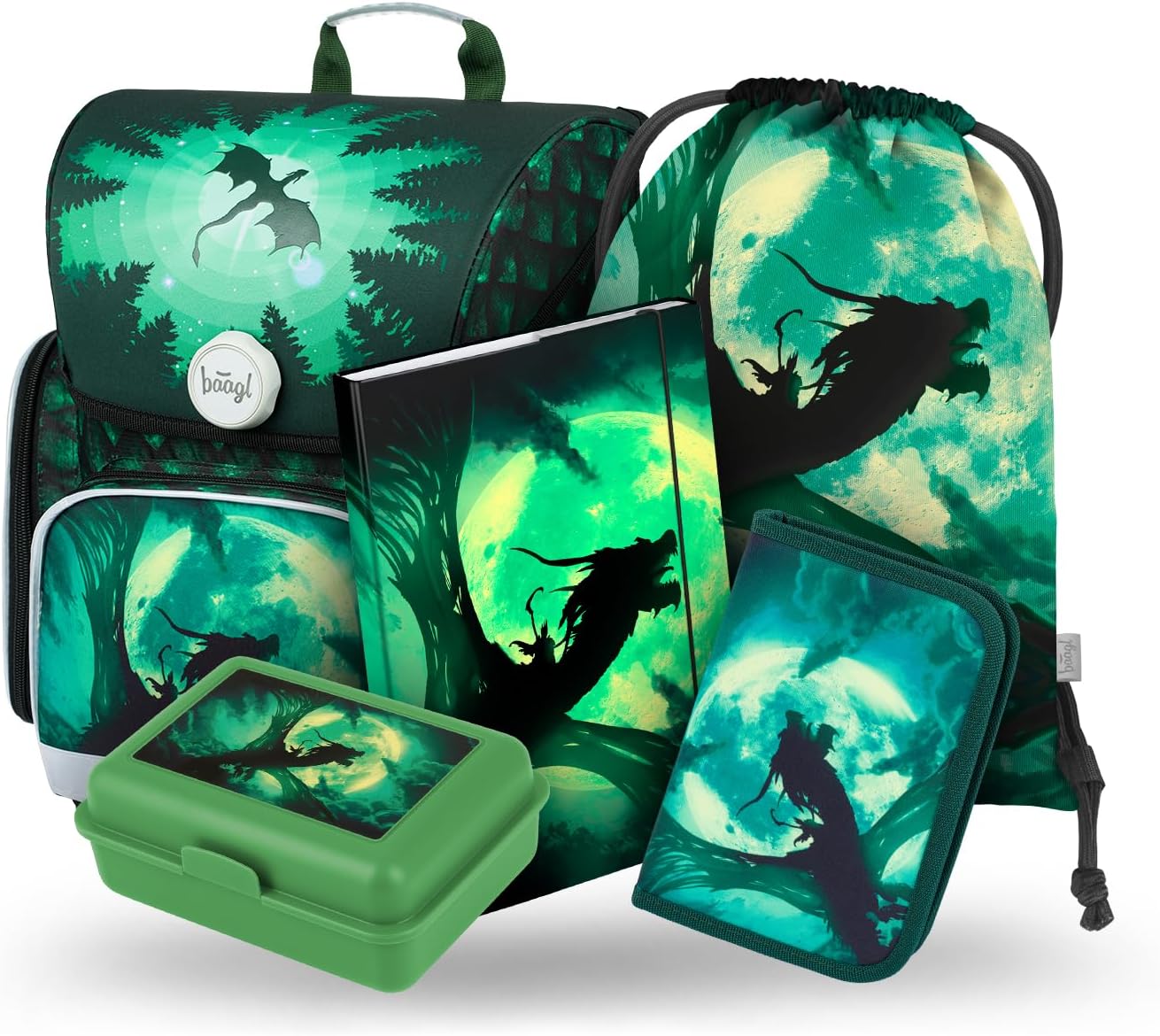 Ergonomisches Schulranzen-Set, Drache