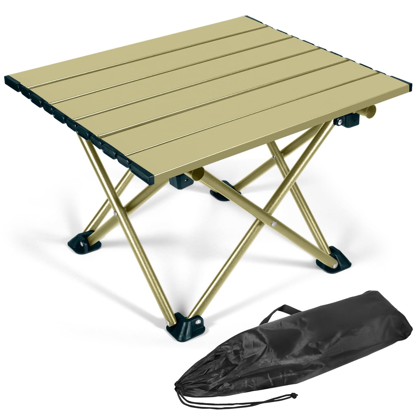 Klappbarer Campingtisch mit Tragetasche, Beige