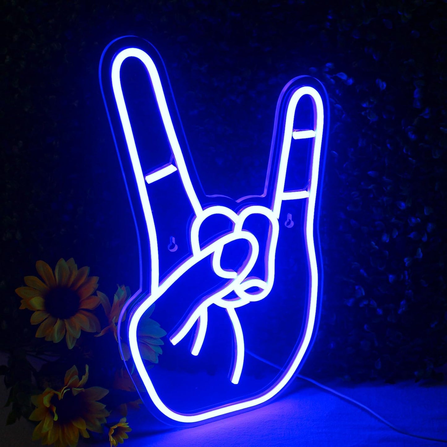 Neon Wanddeko Schild, Blue Gesture