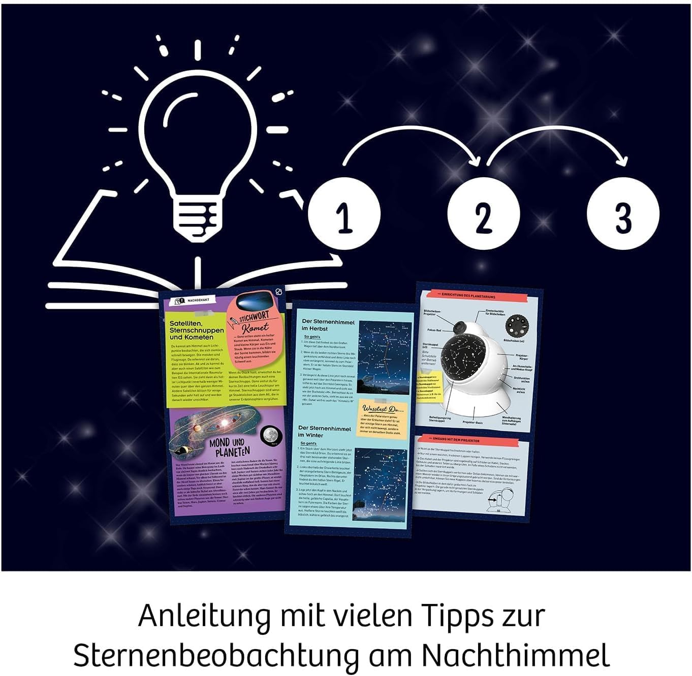 Zimmer-Planetarium Projektor für Kinder ab 8 Jahre, Zimmer-Planetarium