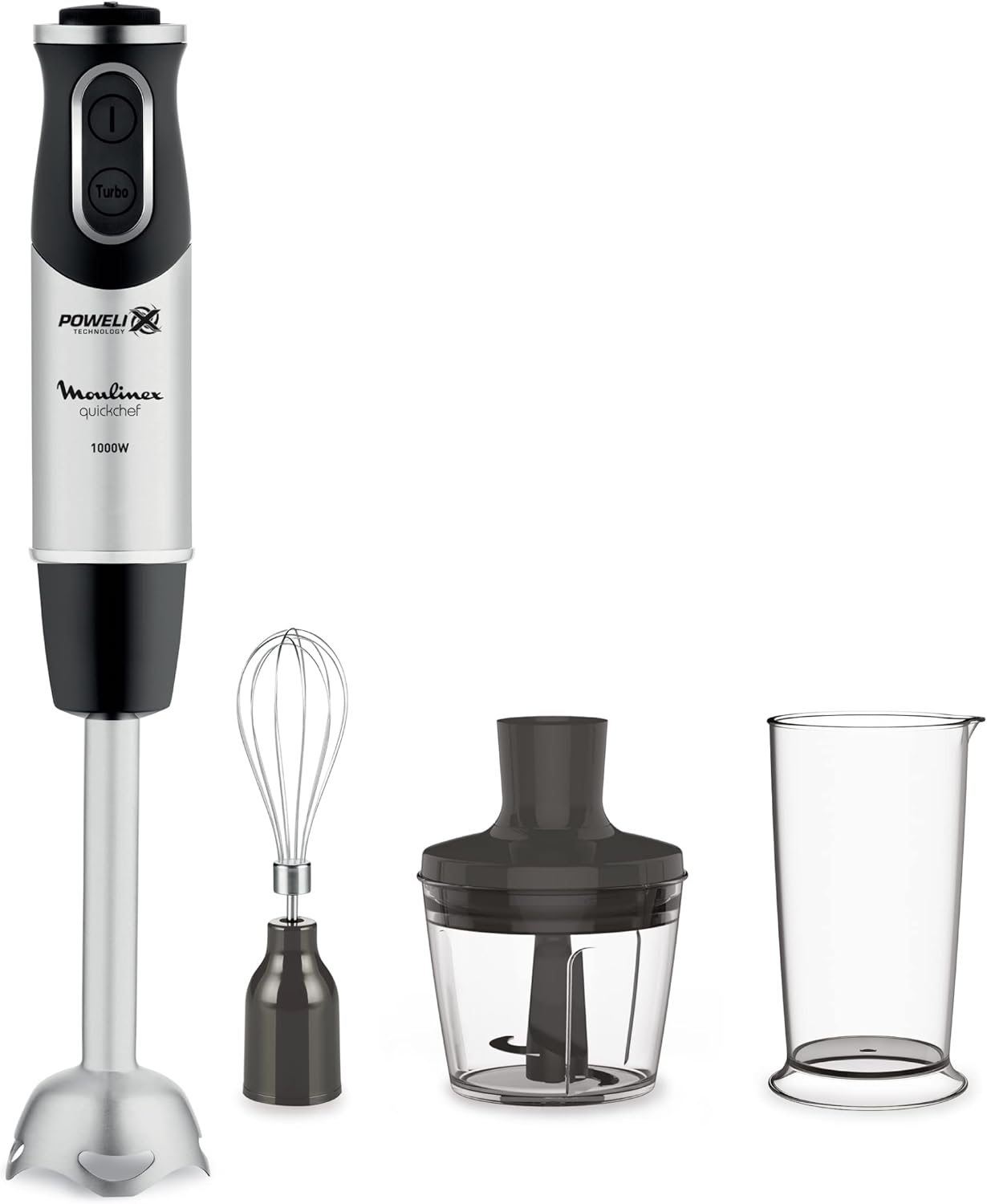 Quickchef 3-in-1 Stabmixer Set mit Zubehör, 3 Zubehörteile