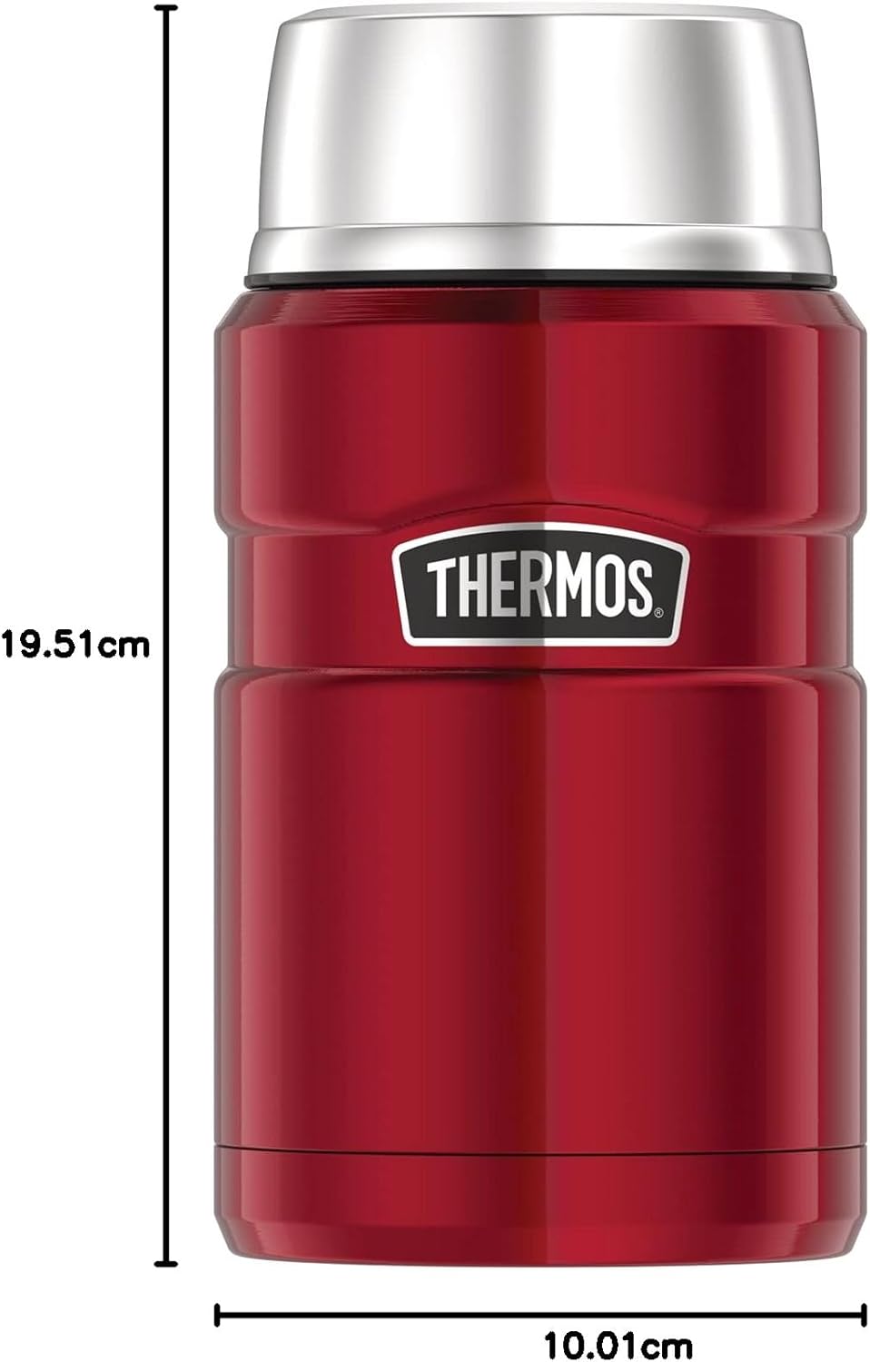 King Essensbehälter 710ml, 0,71 l /  Cranberry Red Polished