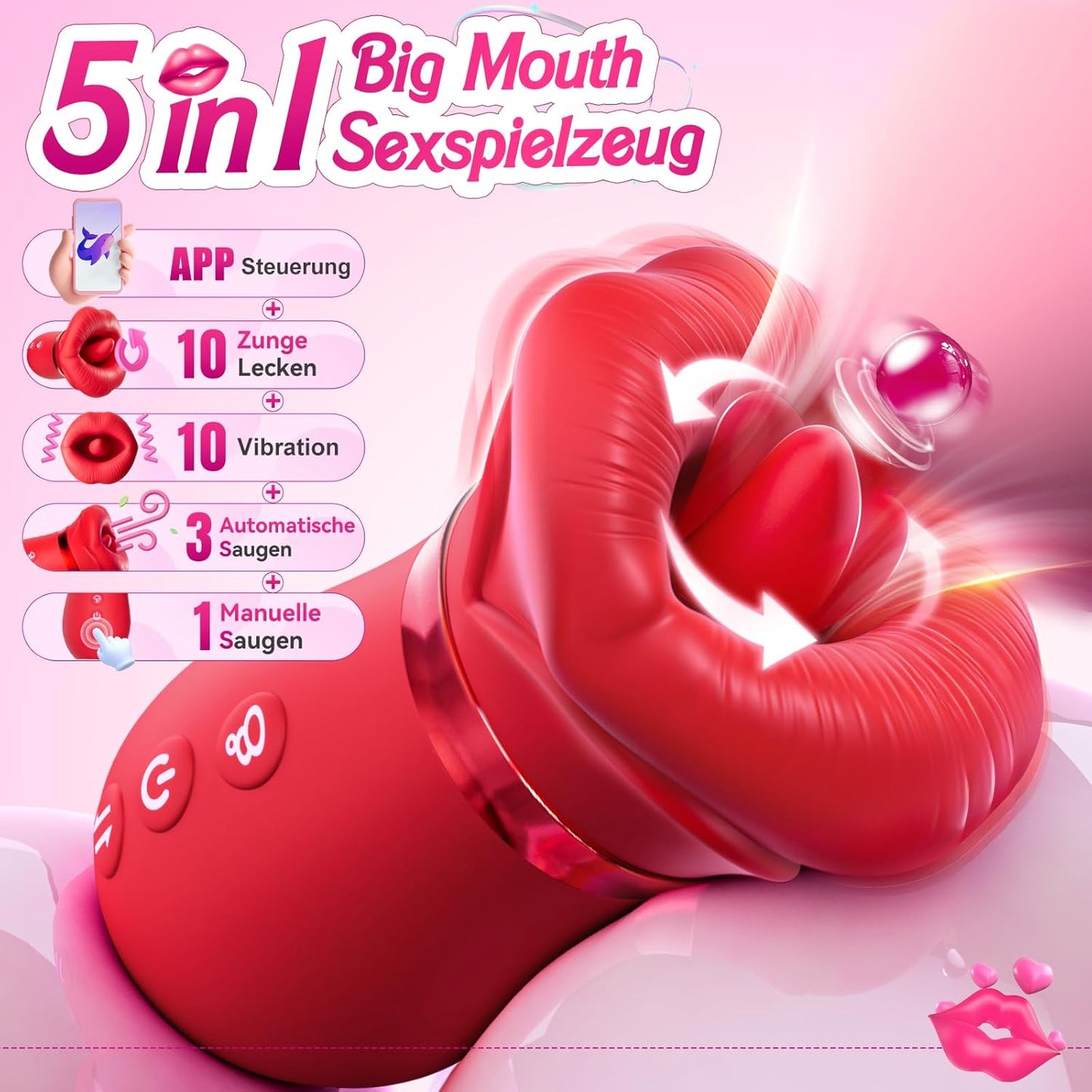 Vibratorenset für Frauen mit KI-App und Leckvibrationen