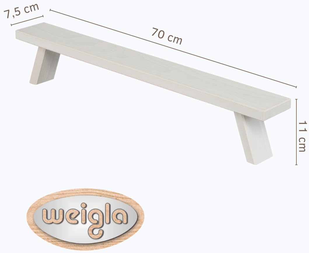 Schwibbogenfensterbank, Weiss Breite: 7.5 cm - Höhe: 11 cm - Länge: 70 cm